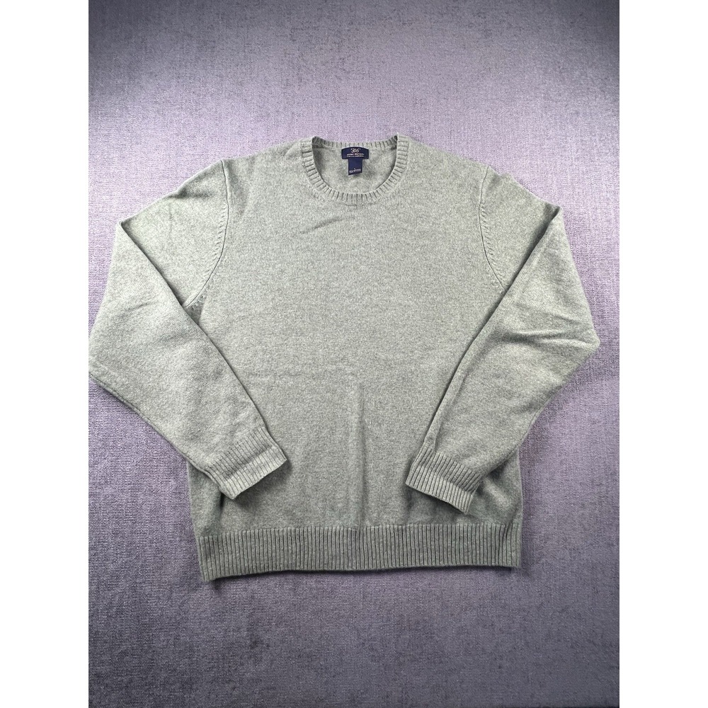 Brooks Brothers 346 Sweater Scottish Lambswool Men's L Green Lightweight Preppy
